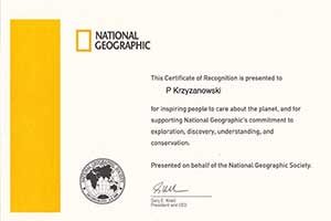 Paul's National Geographic membership certificate